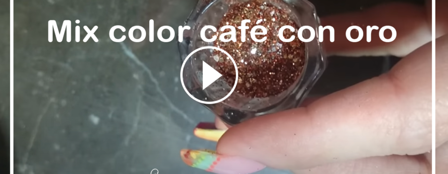 Mix color café con oro,